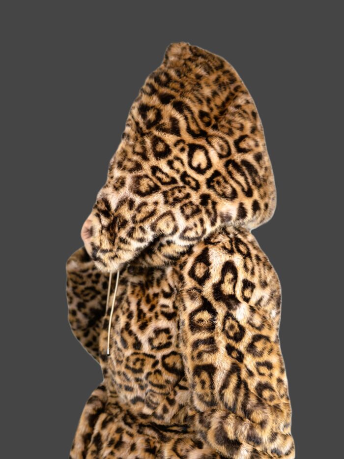 VEIDIAMO moteriški leopardo rašto kailiniai - Image 5