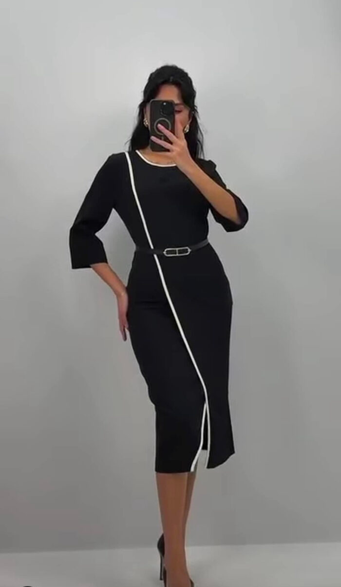 ESTA LINE suknelė su dirželiu - Image 3