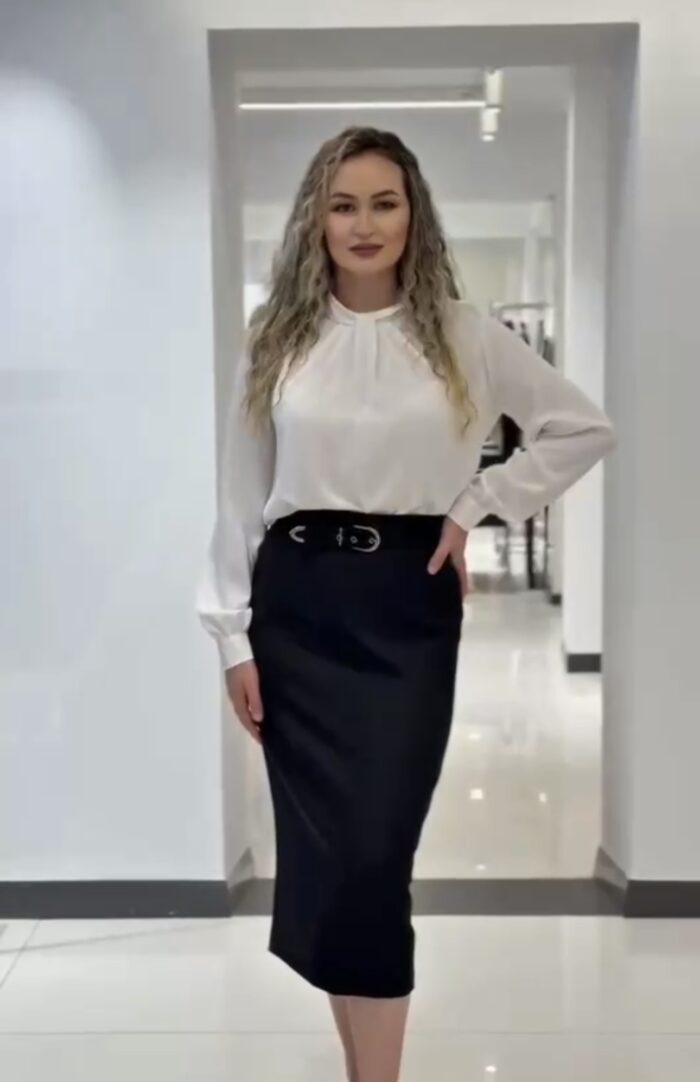 KYLIE ilgas moteriškas sijonas su diržu